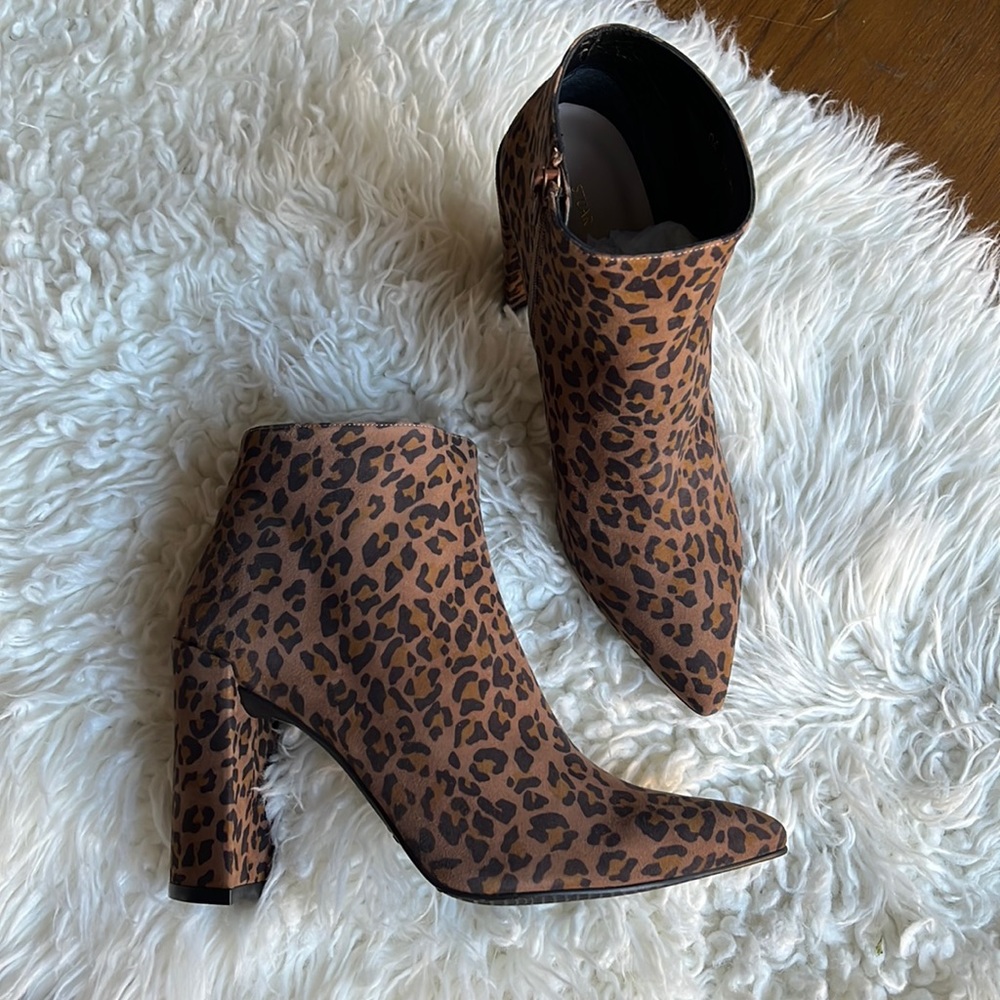Stuart Weitzman Leopard Ankle Boots